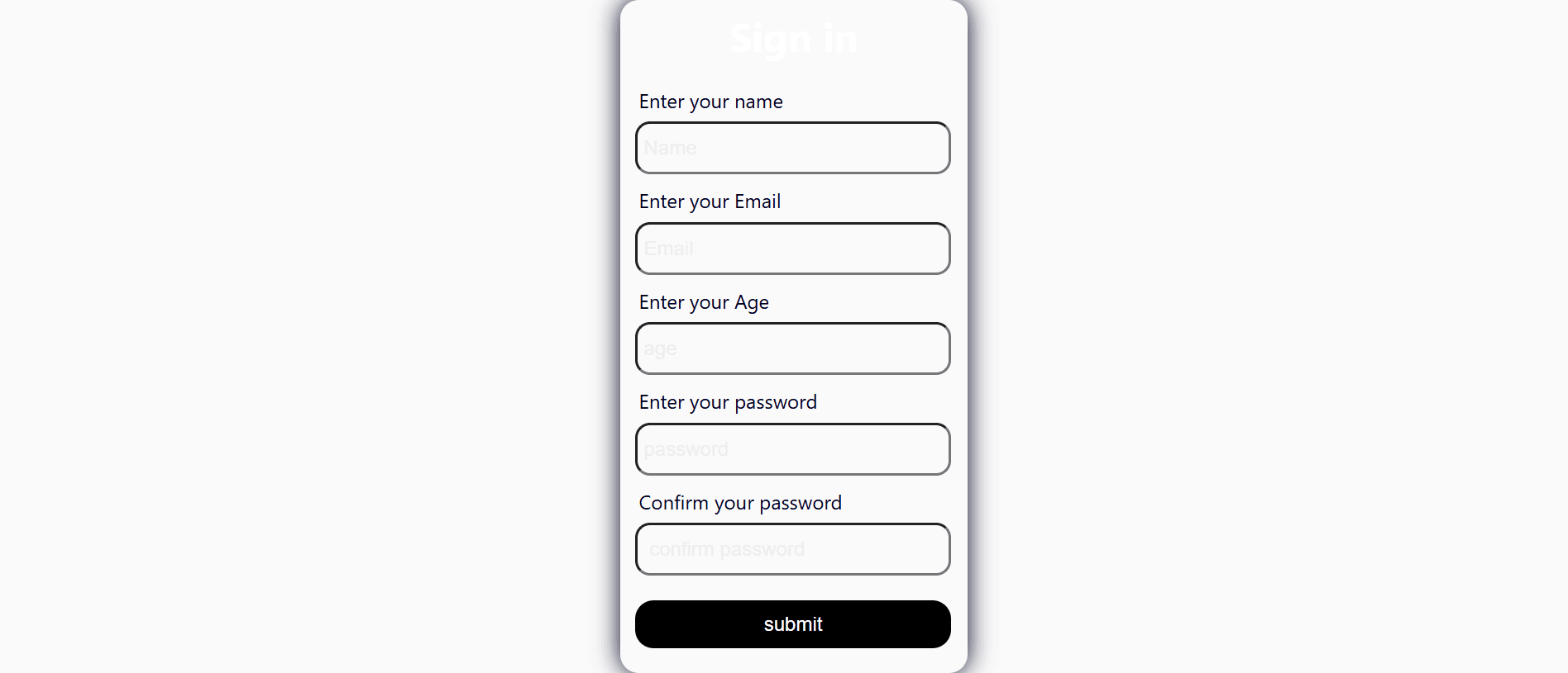 Form validation