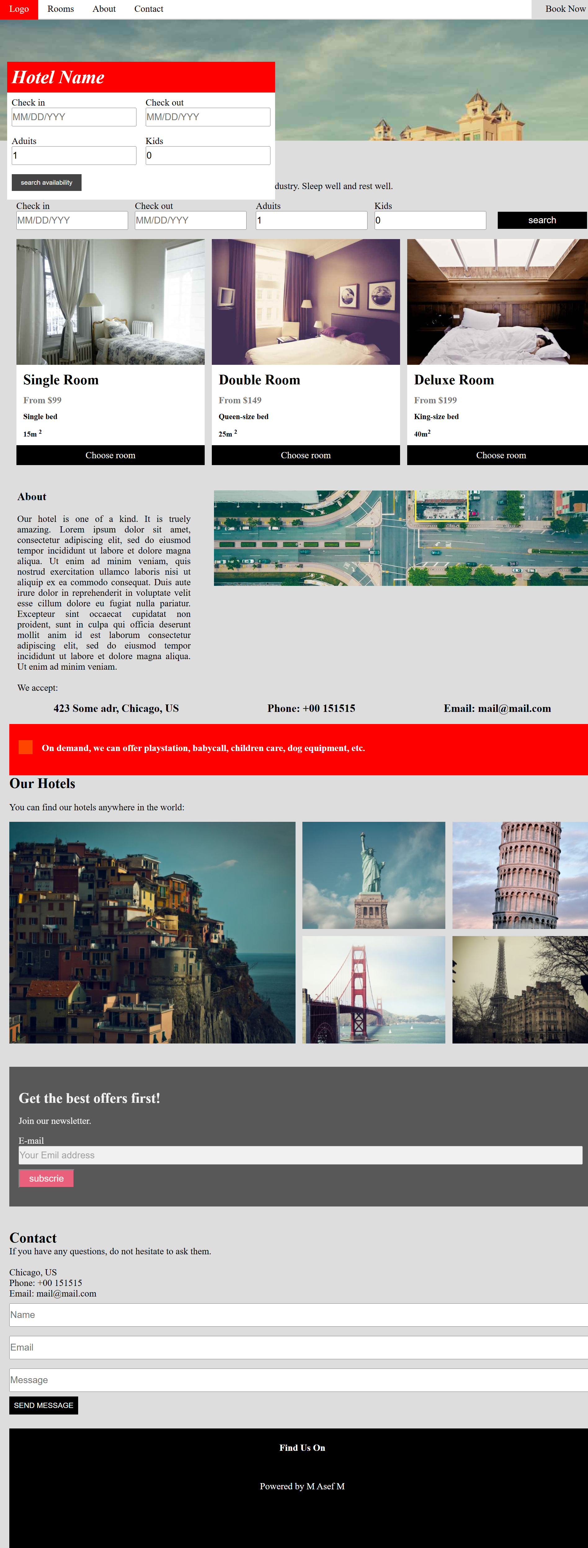 Hotel template